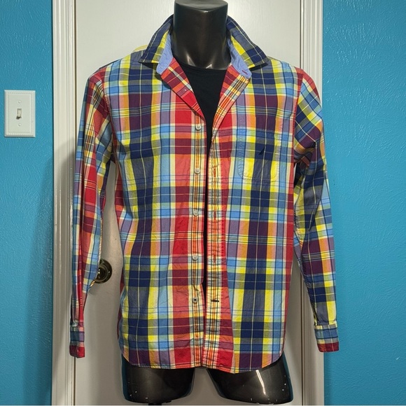 Nautica Other - Nautica multi color Plaid Shirt long sleeves button down Vintage y2k Large Euc